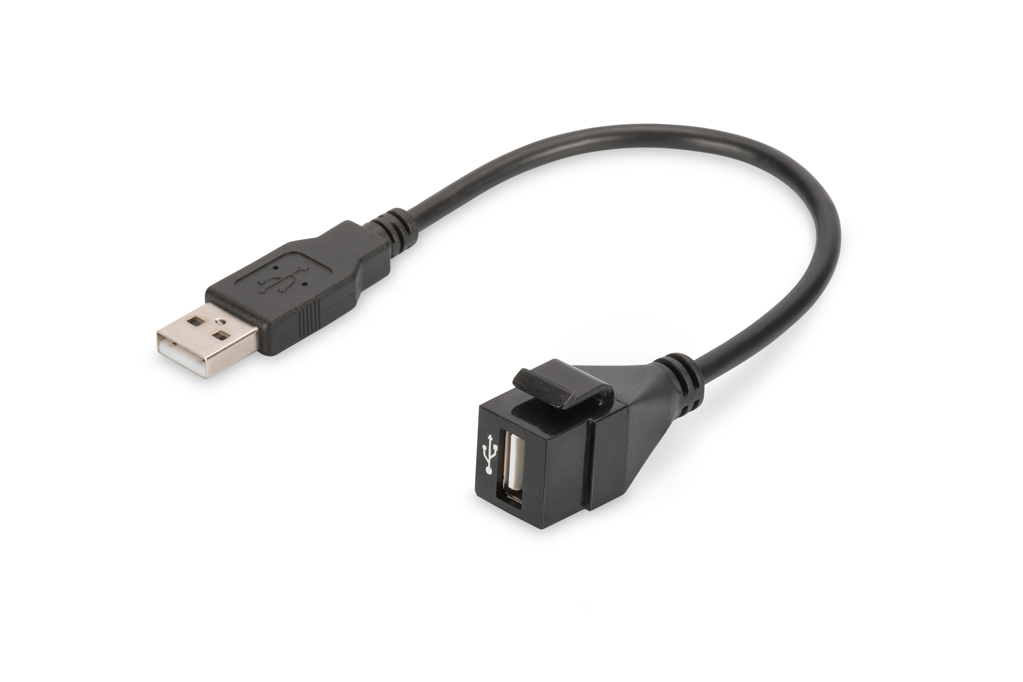 DN93402_4016032445609_Front_1_RGB DIGITUS 16 cm USB 2.0 Keystone Modülü (Soket/Fiş)