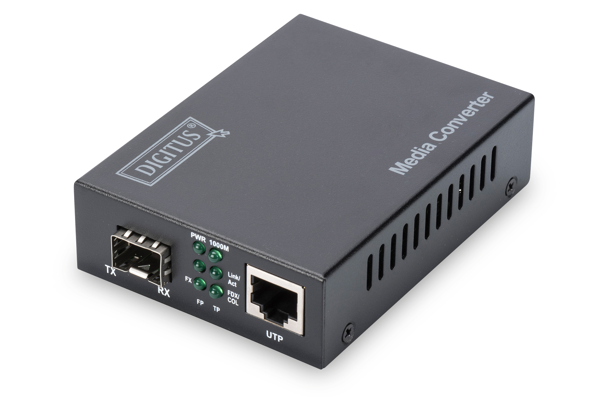 DN82130_4016032293163_Front_1_RGB DIGITUS Gigabit RJ45 / SFP Media Converter