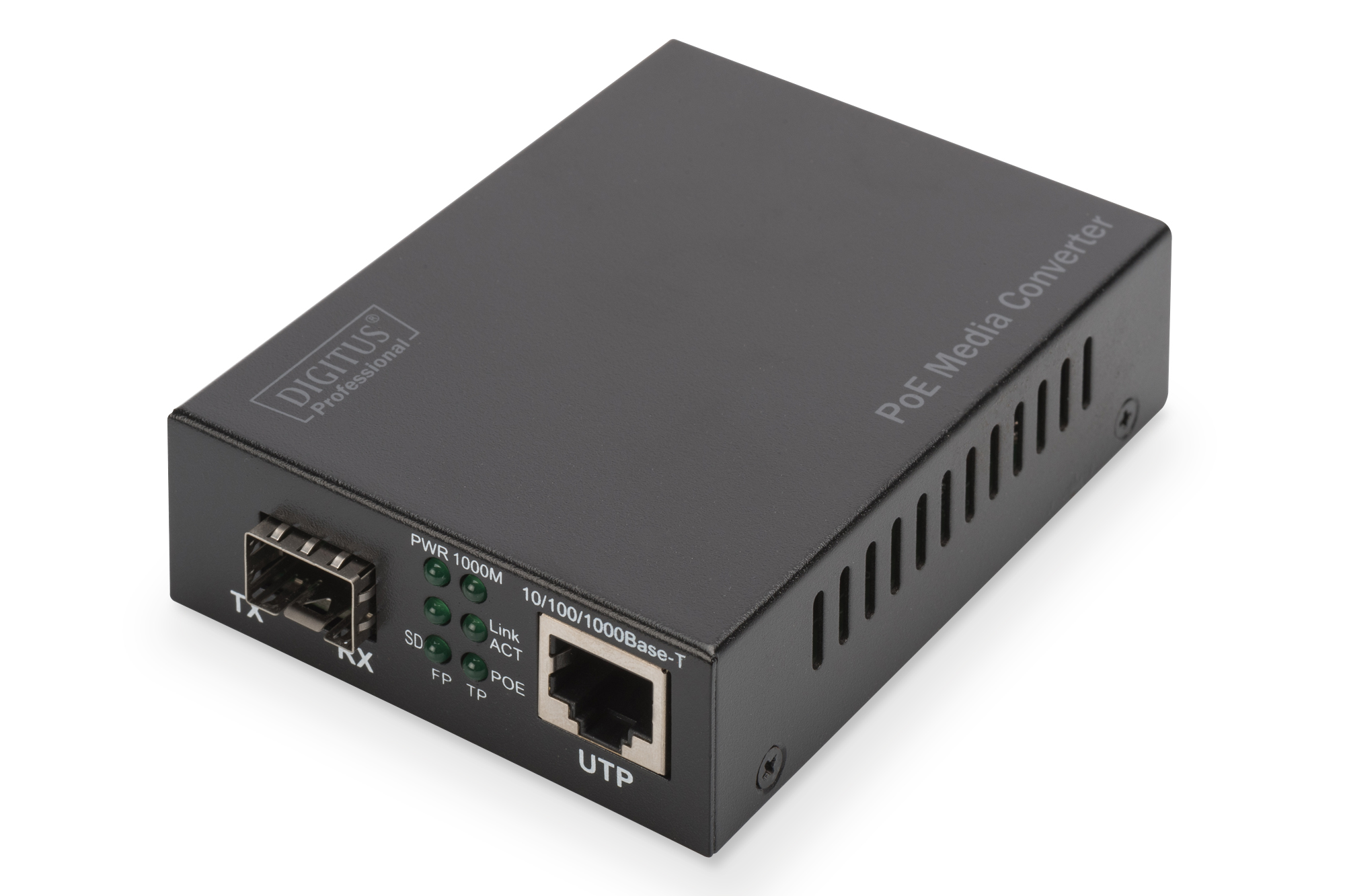 DIGITUS Gigabit PoE RJ45 / SFP, PSE Media Converter